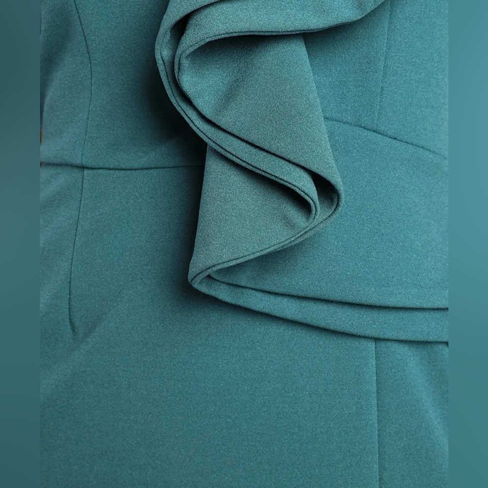 Lulu's Teal Zip-Up Dress - Picture 3 of 6